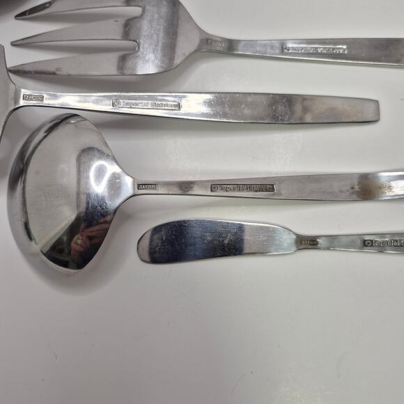 Imperial Stainless Japan 5-piece Serving Set IMI57 Vintage Floral - Picture 13 of 15